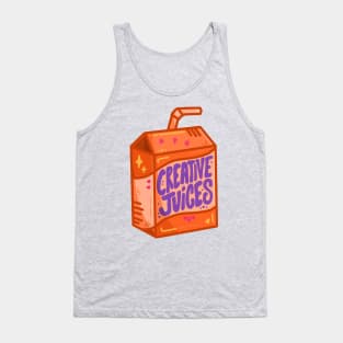 "Creative Juices" - Cute Orange Juice Box of Creativity Tank Top